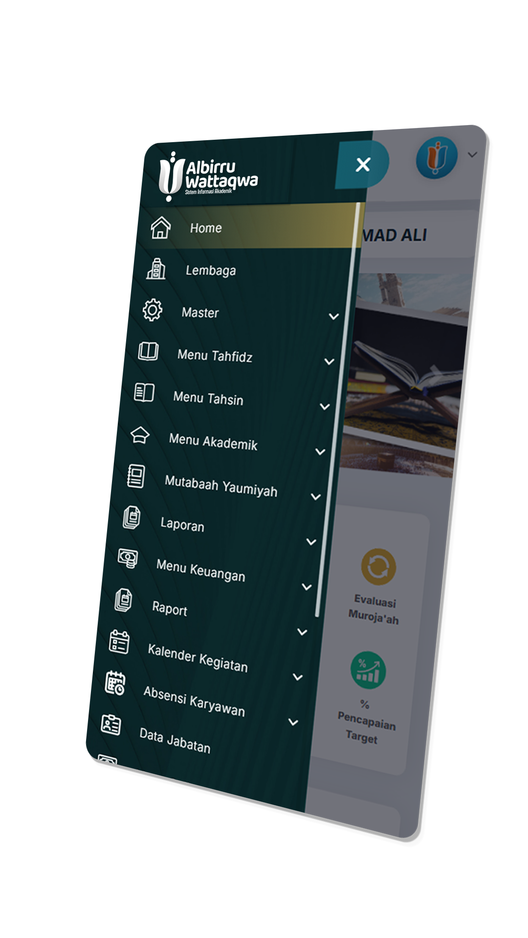 Tampilan menu aplikasi appdigital.id